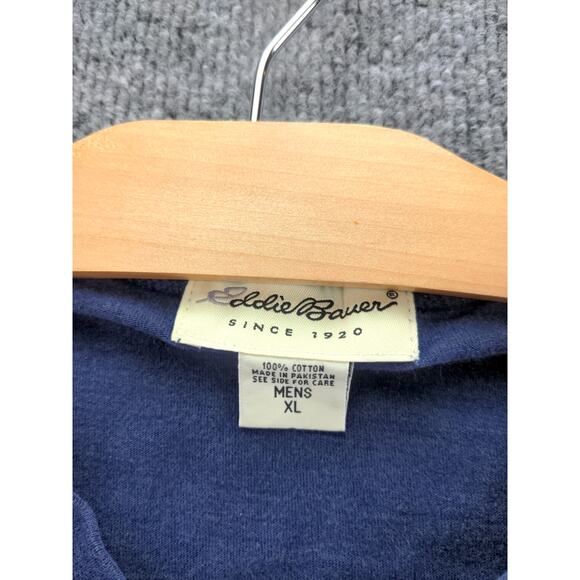 Mens Eddie Bauer Tropical Sands Summer Adventure Gear T Shirt Size XL Blue - Picture 12 of 12